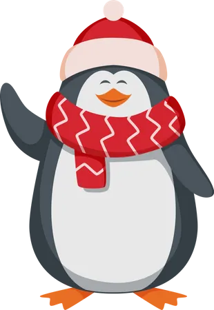 Pingüino de navidad  Ilustración