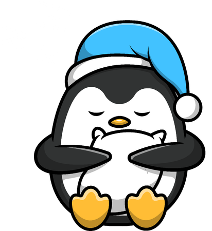 Almohada de abrazo para dormir de pingüino  Ilustración