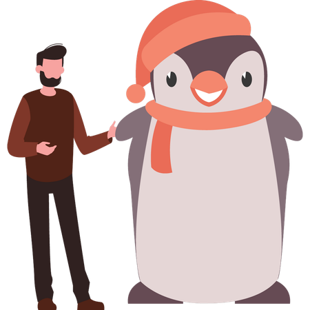 Pinguins sentem frio  Ilustração