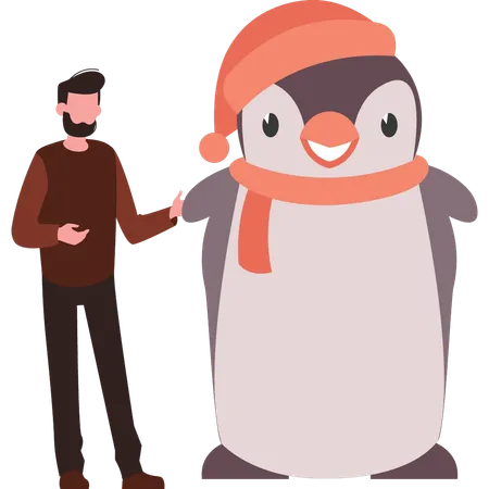 Pinguins sentem frio  Ilustração