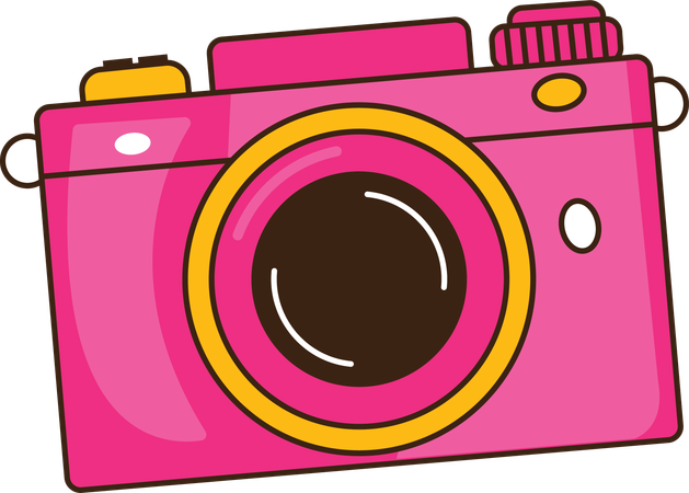 Pink camera  Illustration