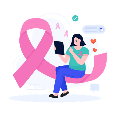 Pink Ribbon Campaign  Illustration