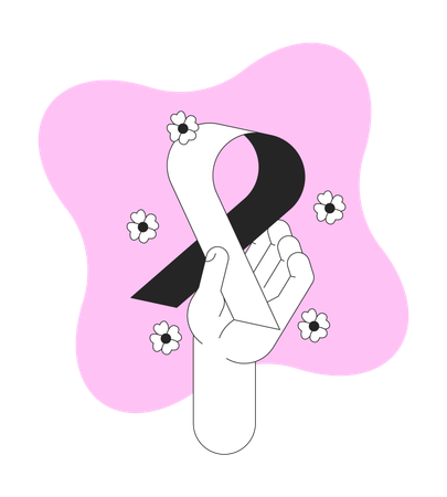 Pink ribbon movement  Illustration