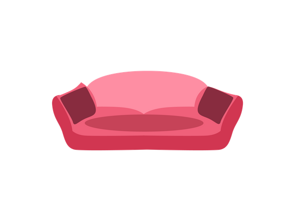 Pink shaded royal vintage sofa  Illustration