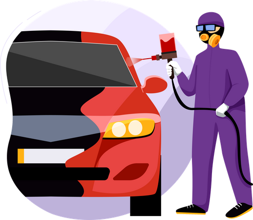 Pintura del coche  Ilustración