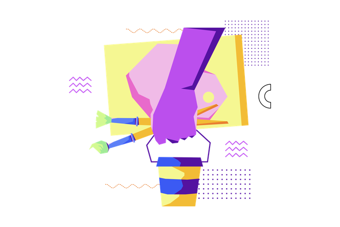 Pintura feita  Ilustração