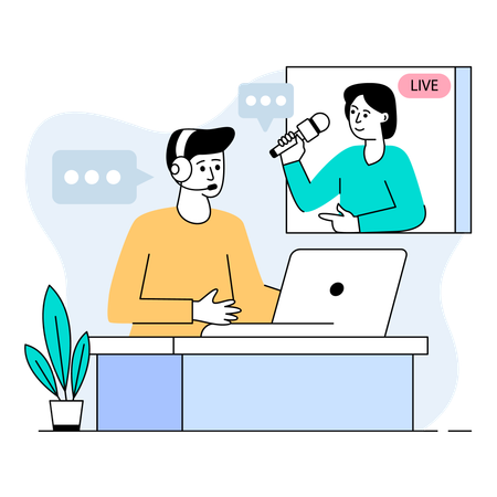 Pioneering new possibilities with remote interviews  Illustration