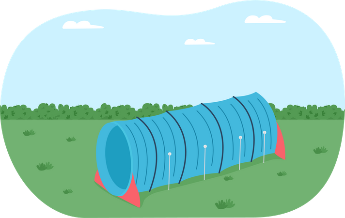 Pipe for pet training  Illustration