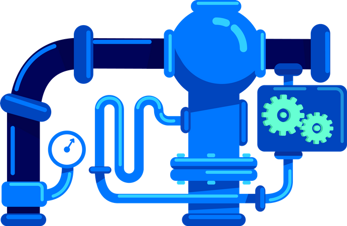 Pipes for water supply  Illustration