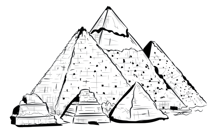 Pirâmide de gizé  Ilustração