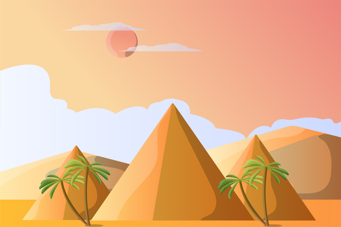 Pirâmide do Egito  Ilustração
