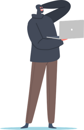 Pirate attaquant les identifiants de connexion  Illustration