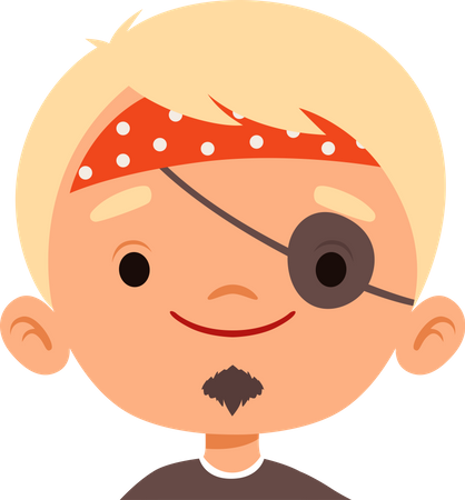Pirate face painting Illustration