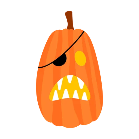 Pirate pumpkin  Illustration