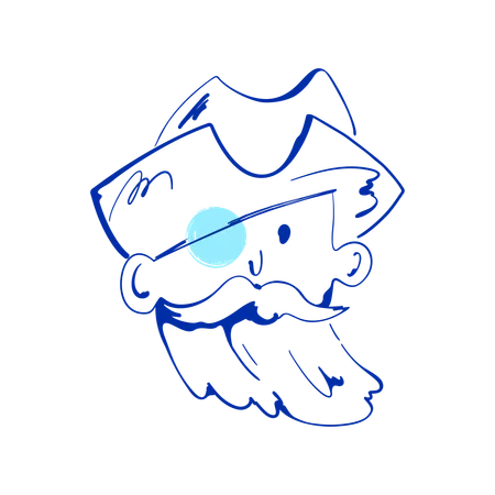Pirate with eye patch  Illustration