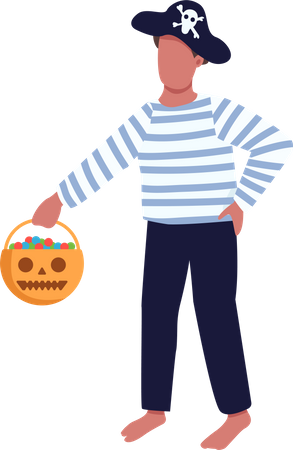 Piraten-Halloween-Kostüm  Illustration