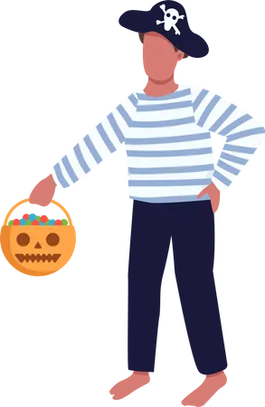 Piraten-Halloween-Kostüm  Illustration