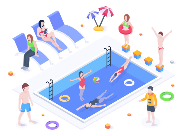 Piscina  Ilustración