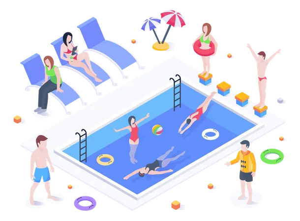 Piscina  Ilustración