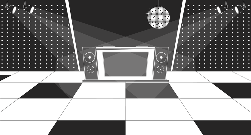 Piste de danse de la discothèque  Illustration