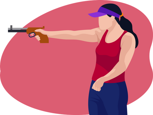Pistol Shooting Illustration