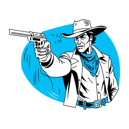 Pistolet de cow-boy  Illustration