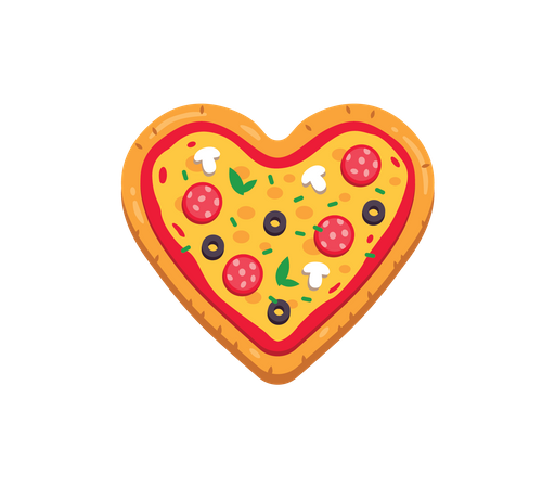 Amor de pizza  Ilustración