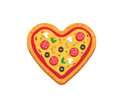 Amor de pizza  Ilustración