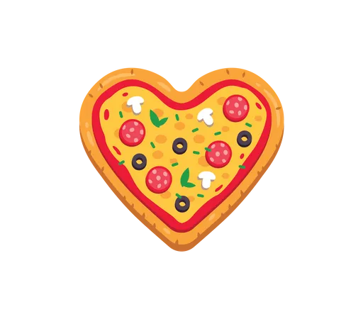 L'amour des pizzas  Illustration