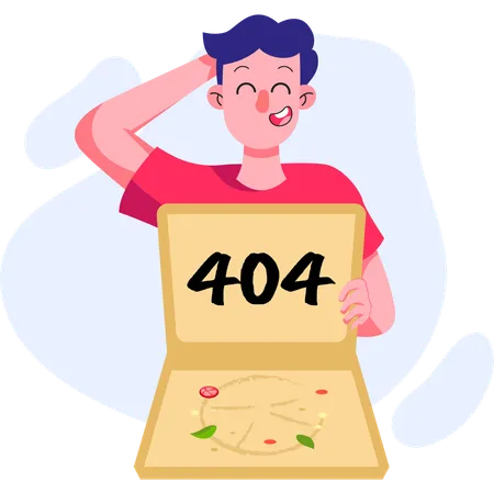 404 Delicious Pizza Illustration