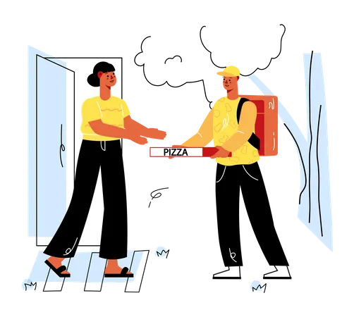 Pizza delivery Illustration