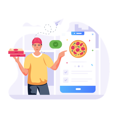 Pizza Delivery Illustration