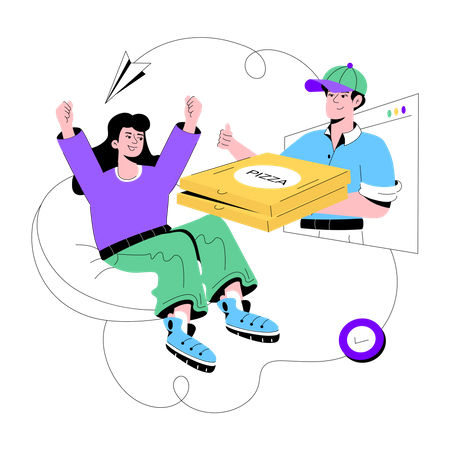 Pizza Delivery  Illustration