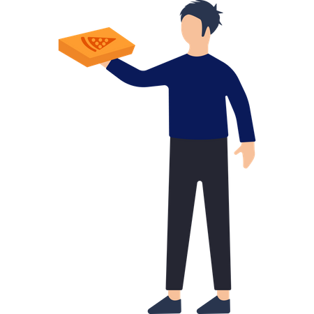Pizza delivery boy Illustration