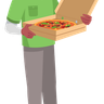 illustration pizza boy