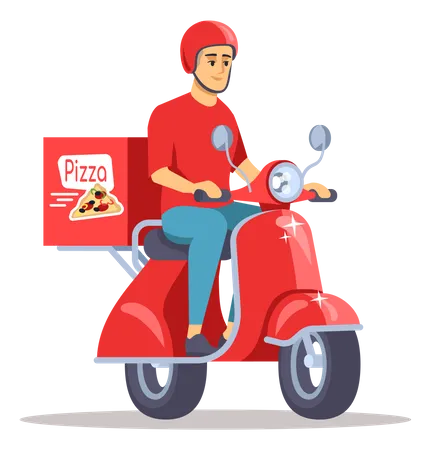 Pizza Delivery Guy  Illustration