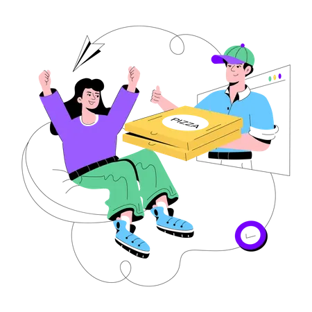 Pizza Delivery  Illustration