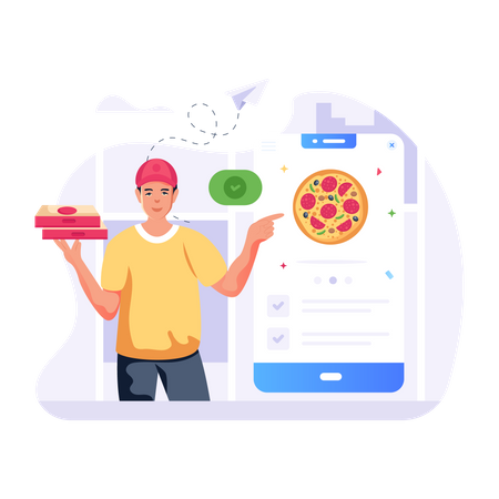 Pizza Delivery  Illustration