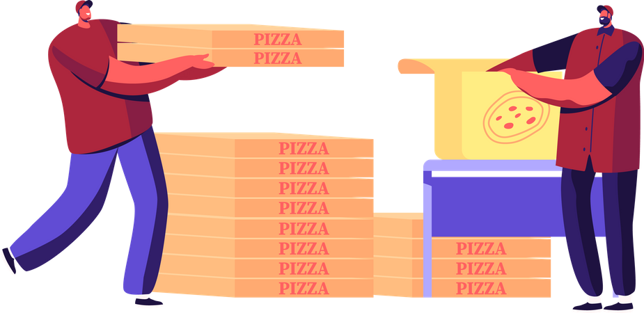 Pizza Delivery  Illustration