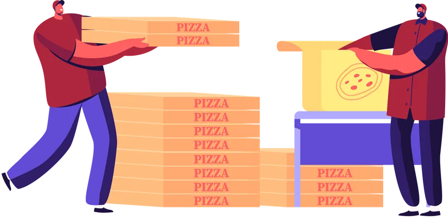 Pizza Delivery  Illustration