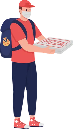 Pizza Deliveryman Illustration