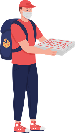 Pizza Deliveryman  Illustration