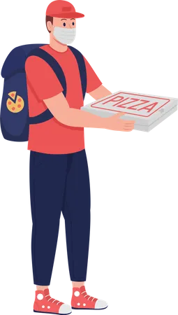 Pizza Deliveryman  Illustration