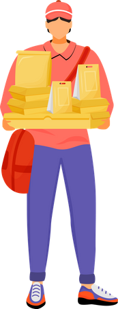 Pizza deliveryman  Illustration