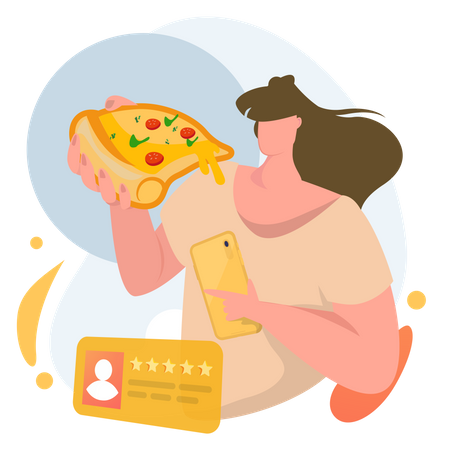 Pizza food reviews  Illustration