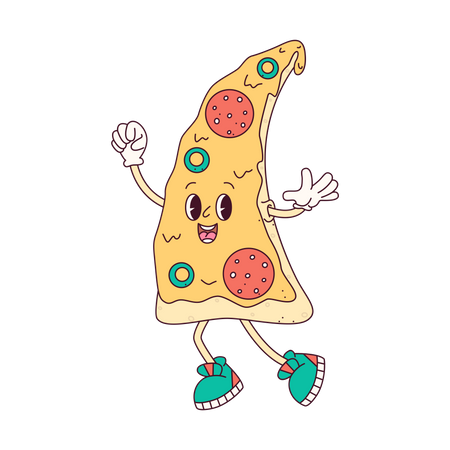 Pizza Hopping Illustration