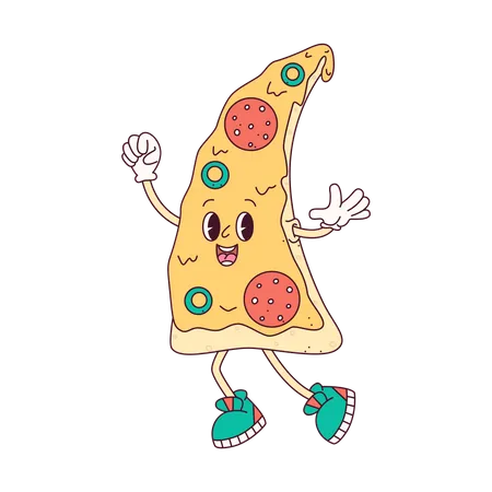 Pizza Hopping  Illustration