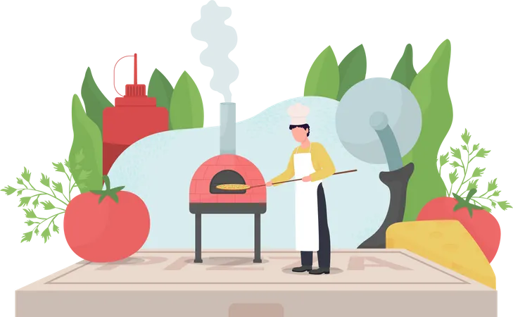 Pizza maker  Illustration