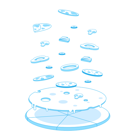 Pizza On the air  Illustration