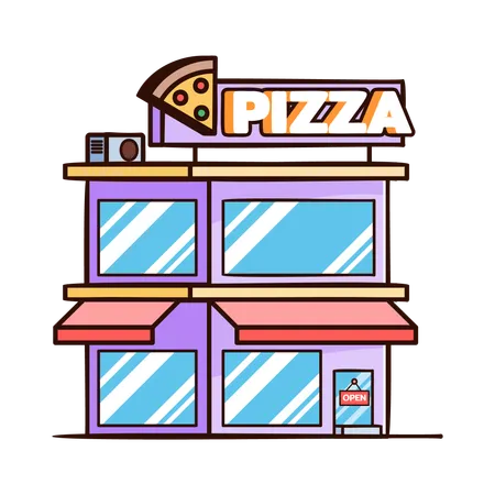 Pizza restaurant  일러스트레이션